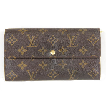 LOUIS VUITTON Portefeuille Sarah M61725 Long Wallet Monogram Canvas Women's