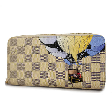 LOUIS VUITTONAuth  Damier Azur Zippy Wallet Illustre N63006