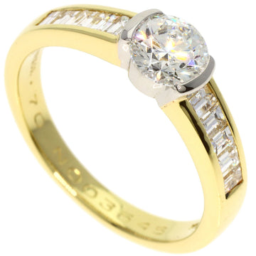 TIFFANY Diamond Ring K18 Yellow Gold/PT950 Women's &Co.