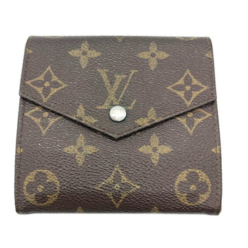 LOUIS VUITTON W Hook Fold Wallet Monogram M61660 884AN Men's Women's Vintage Two