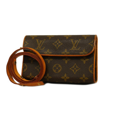 LOUIS VUITTON Waist Bag Monogram Pochette Florentine M51855 Brown Women's