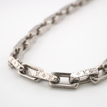 LOUIS VUITTON M64196 Collier Chain Monogram Necklace Silver Unisex