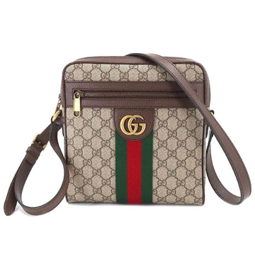 GUCCI Ophidia Small Messenger Shoulder Bag GG Supreme Leather Beige Brown 547926