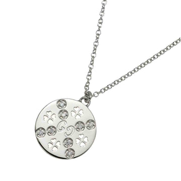 GUCCI Icon Diamond Necklace 48cm K18 WG White Gold 750
