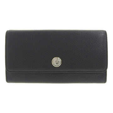 BVLGARI leather Monete folio long wallet black