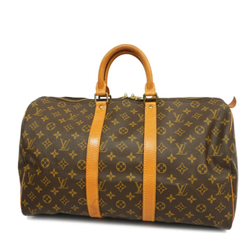 LOUIS VUITTONAuth  Monogram Keepol 50 M41426 Men,Women,Unisex Boston Bag