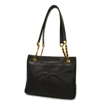 Chanel Shoulder Bag Women's Caviar Leather Shoulder Bag Black