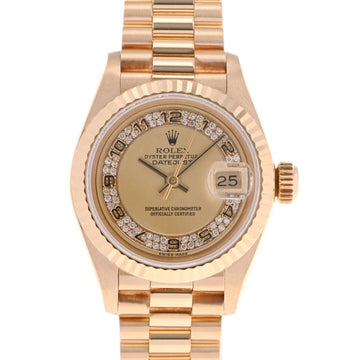 Rolex Datejust 69178 Ladies YG watch self-winding Myriad diamond dial