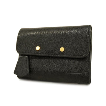 LOUIS VUITTON Trifold Wallet Monogram Empreinte Portefeuille Pont Neuf Compact M62184 Noir Ladies