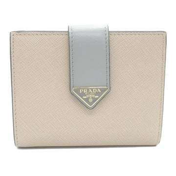 PRADA wallet Gray Pink Safiano leather 1MV204F03OT
