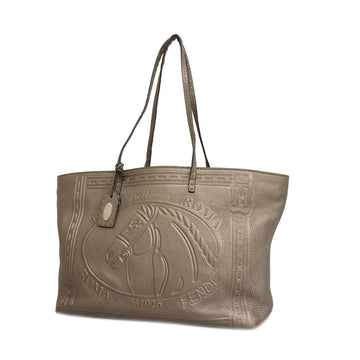 FENDIAuth  Selleria Tote Bag Women's Leather Tote Bag Grayish
