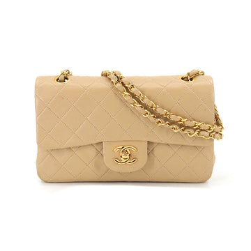 CHANEL Matelasse 23 Chain Shoulder Bag Leather Beige A01113 Vintage Cocomark Gold Hardware