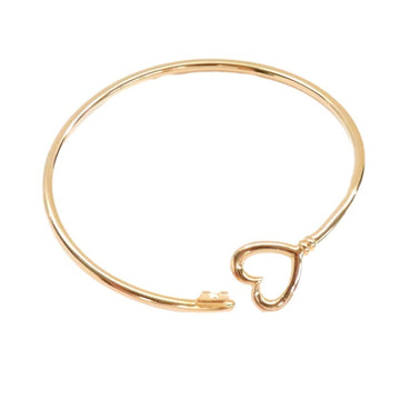 TIFFANY Heart Key Bangle Ladies Yellow Gold K18YG Bracelet Jewelry
