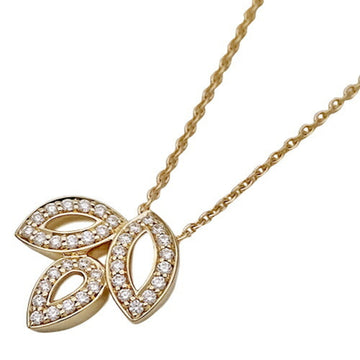 HARRY WINSTON necklace ladies diamond 750YG yellow gold lily cluster pendant polished