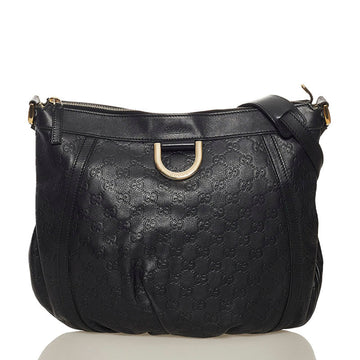 Gucci Shima Abbey Shoulder Bag 204940 Black Leather Ladies GUCCI