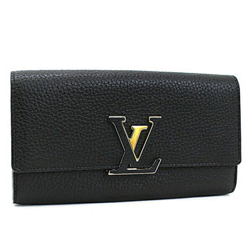 LOUIS VUITTON Portefeuil Capucine Bifold Long Wallet Taurillon Leather Noir [Black] M61248  Women's LV ・