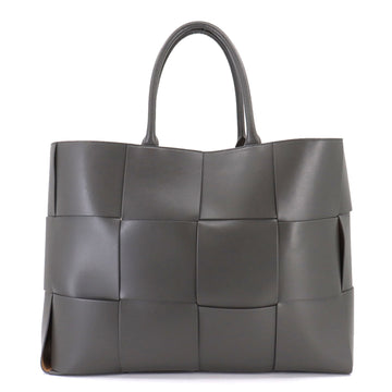 BOTTEGA VENETA Intrecciato Large Arco Tote Bag Leather Gray 608608