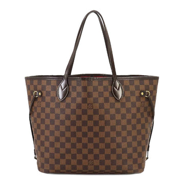 LOUIS VUITTON Damier Neverfull MM Tote Bag Ebene Threes N51105 Brown Gold Hardware