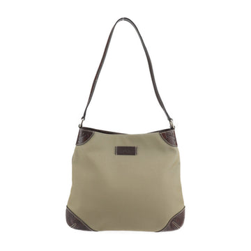 GUCCI shoulder bag 248272 canvas leather khaki brown