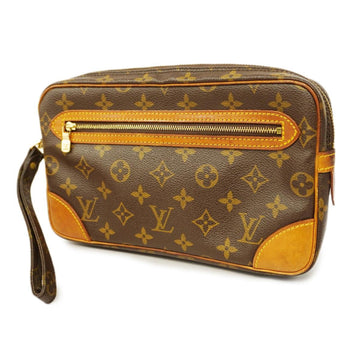 LOUIS VUITTON Clutch Bag Monogram Marly Dragonne GM M51825 Brown Ladies