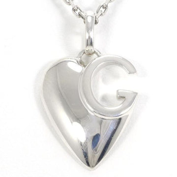 GUCCI G heart silver necklace box gross weight about 8.0g 40cm jewelry