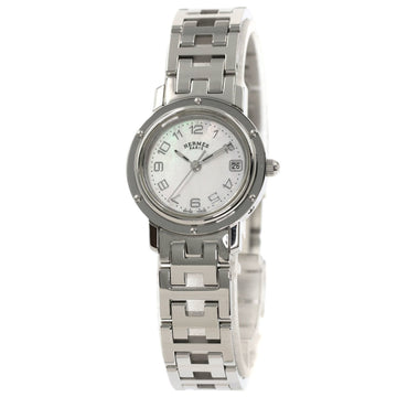 HERMES CL4.210 Clipper Nacle Watch Stainless Steel/SS Women's