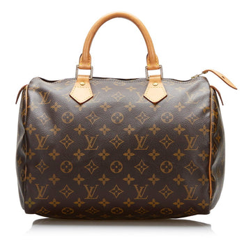 Louis Vuitton Monogram Speedy 30 Handbag M41526 Brown PVC Leather Ladies LOUIS VUITTON