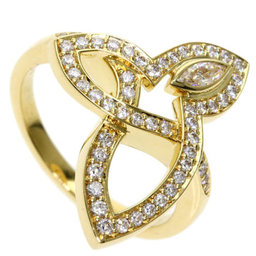 Harry Winston Lily Cluster Diamond Ring / K18 Yellow Gold Ladies HARRY WINSTON
