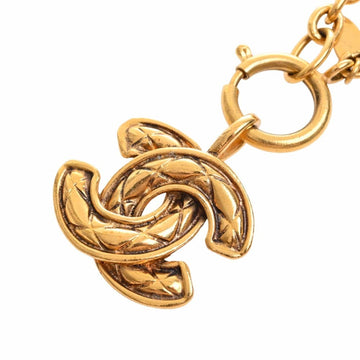 CHANEL Matelasse Coco Mark Necklace Gold Women's