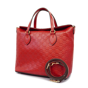 GUCCIAuth  2way Bag  Shima 428226 Women's Leather Handbag,Shoulder Bag Red