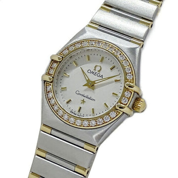 OMEGA Constellation 1367.30 Watch Ladies Diamond Quartz Stainless Steel SS Gold YG Combi Half Bar Polished