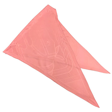 HERMES Losange GM LOSANGE rhombus stole shawl QUADRIGE quadriage horse pattern silk 100% pink