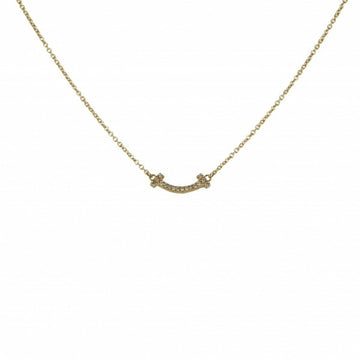 TIFFANY T Smile Mini Necklace/Pendant K18YG Yellow Gold