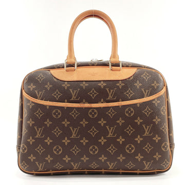 LOUIS VUITTON Deauville Handbag Monogram Canvas/Nume Leather  M47270 Women's Brown