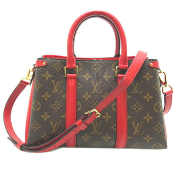 LOUIS VUITTON Soufflot NVBB Women's Handbag M44818 Monogram Cerise [Red] Brown