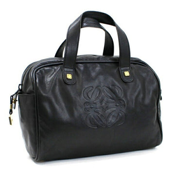 Loewe Anagram Handbag Leather Black B Rank LOEWE Ladies