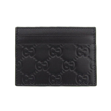 GUCCIsima Leather Card Case 233166 Black Ladies