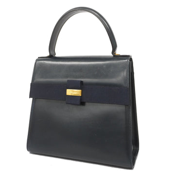 Salvatore Ferragamo Gancini Women's Leather Handbag Navy