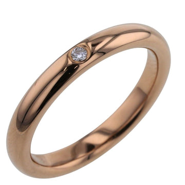 TIFFANY Ring Stacking Band 1P Width Approx. 2.5mm K18 Pink Gold Diamond Size 10 Women's &Co.