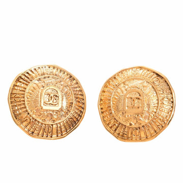 CHANEL Cocomark round earrings gold ladies