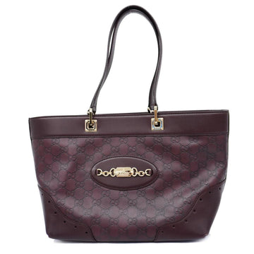 GUCCI Tote Bag sima 145993 Leather Bordeaux Gold Hardware Women's