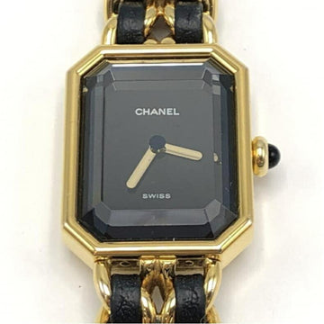 CHANEL Premiere Watch M H0001 Black Gold Color