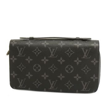 LOUIS VUITTONAuth  Monogram Eclipse Zippy XL M61698 Men's Long Wallet