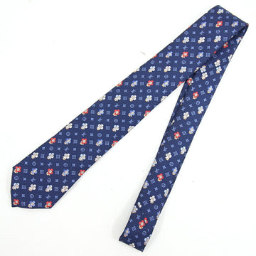 LOUIS VUITTON Necktie Cravat So Vivienne M76322 NR1221 Blue Multicolor Silk Men's