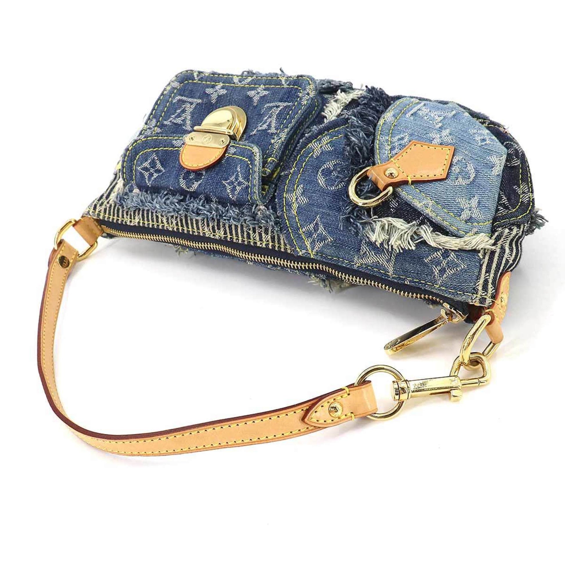 Louis Vuitton Patchwork Denim Pouchy Bag - Blue Handle Bags, Handbags -  LOU22379