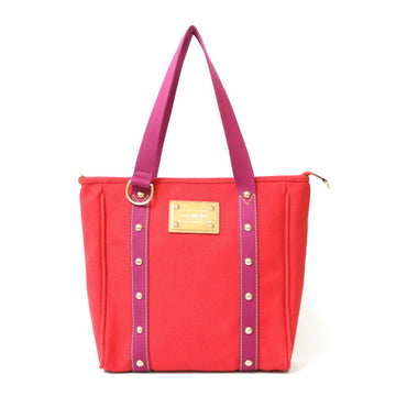 LOUIS VUITTON Shoulder Bag Antigua Tote Hippo MM M40034 Red Ladies