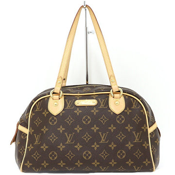 LOUIS VUITTON Montorgueil PM Shoulder Bag Monogram M95565 Brown Gold Hardware