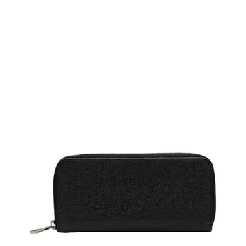 LOUIS VUITTON Taiga Zippy Wallet Vertical Round Long M32822 Ardoise Black Leather Ladies