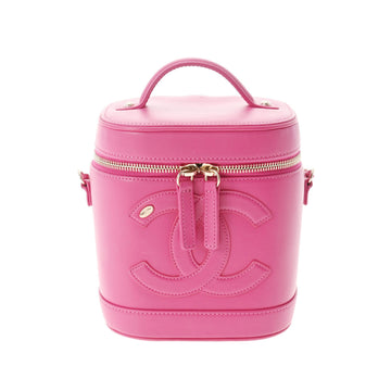 CHANEL Vanity Chain Shoulder Pink AS0323 Ladies Lambskin Bag