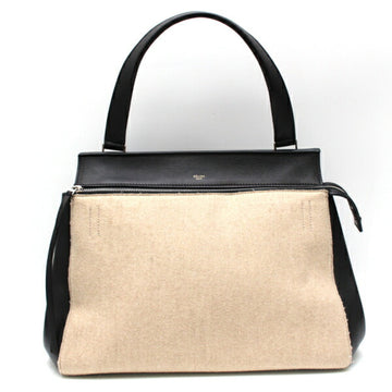 CELINE/ Edge Felt Handbag Black Women's